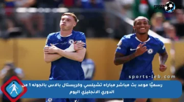 رسميًا موعد بث مباشر مباراة تشيلسي وكريستال بالاس بالجولة 1 من الدوري الإنجليزي اليوم